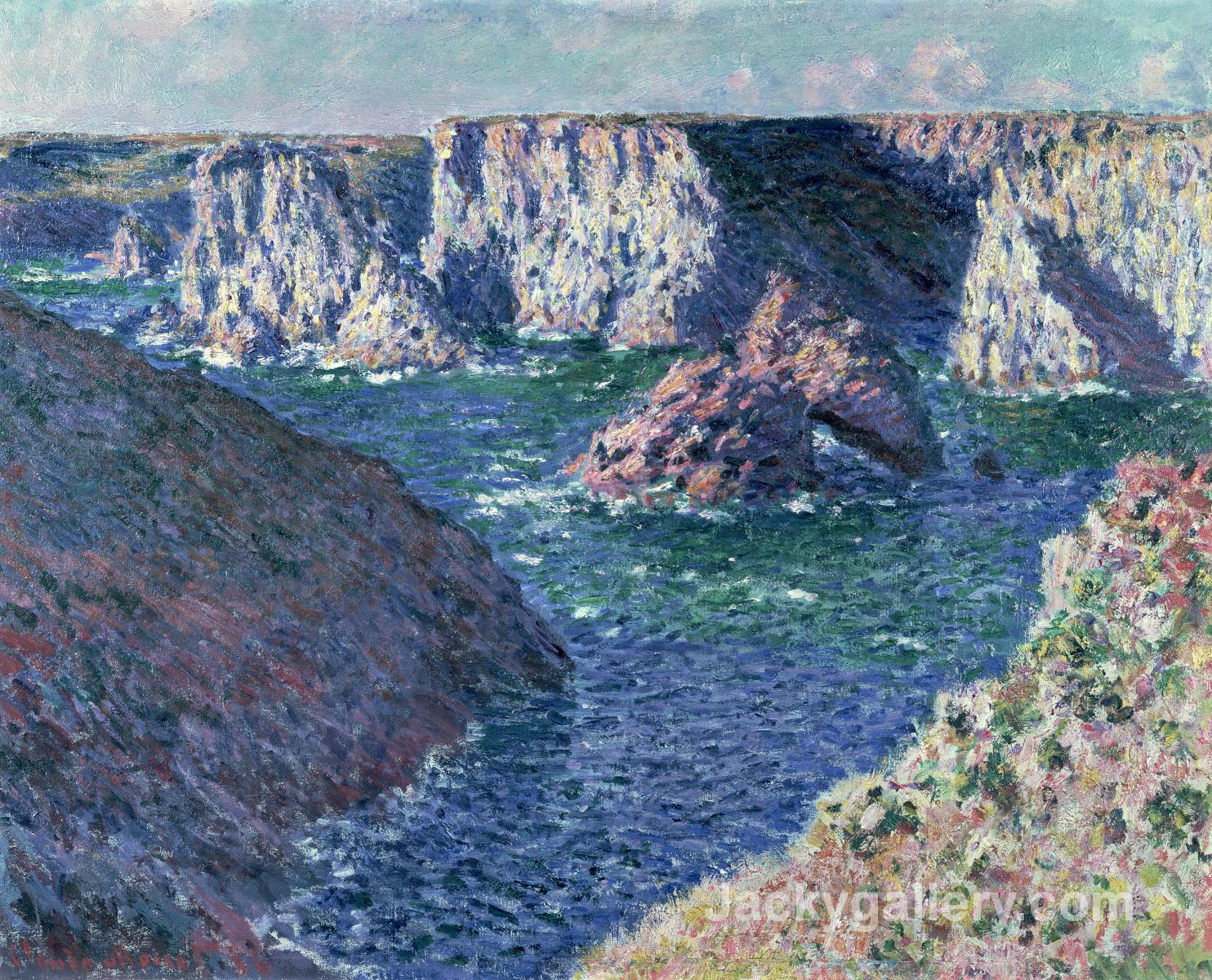 Rocks at Belle-Ile by Claude Monet paintings reproduction - Click Image to Close